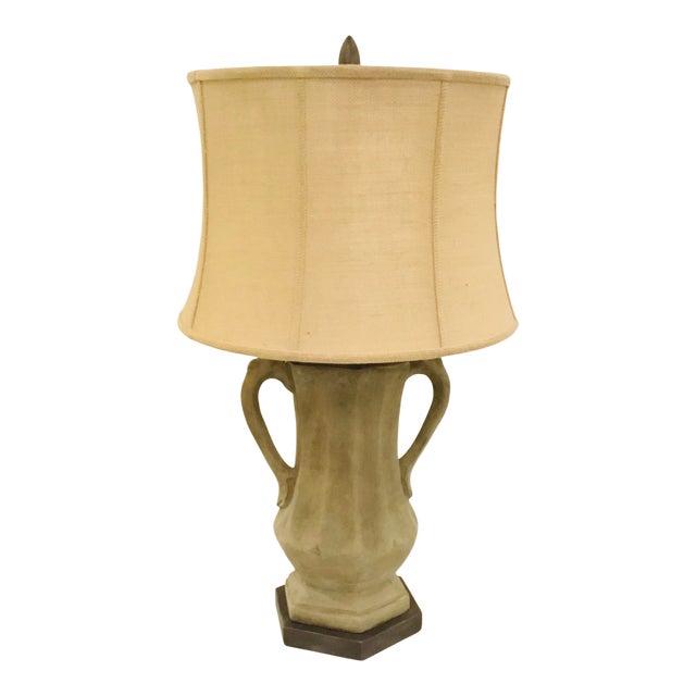 Currey & Co. Gray Terracotta Alcovy Table Lamp For Sale