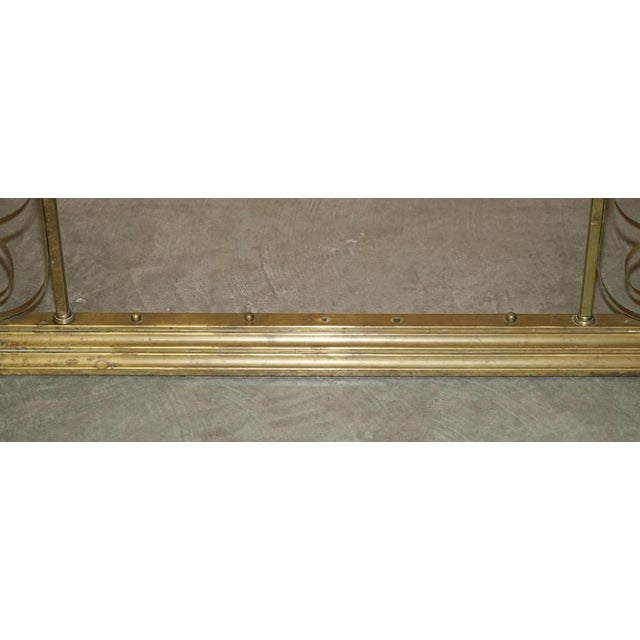 Brown Antique Club Fender with Brown Leather Chesterfield Seats For Sale - Image 8 of 18