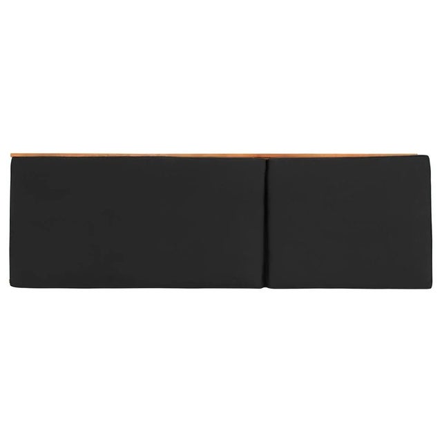Newport Chaise Lounge Chair with Side Table, Natural/Black Cushion For Sale - Image 9 of 12