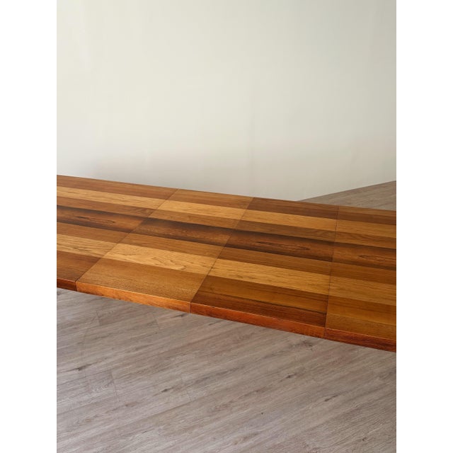Milo Baughman for Dillingham Mixed-Wood Extension Dining Table With Two Leaves For Sale - Image 10 of 12