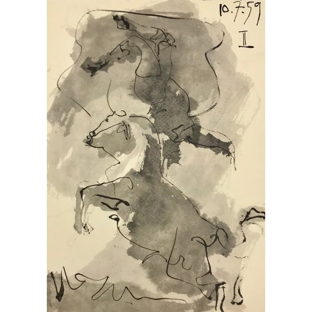Artist: Pablo Picasso Country: Spain Title: Toros y Toreros 2 dated 10/7/59 Medium: Brichromie Marks: Not signed not...