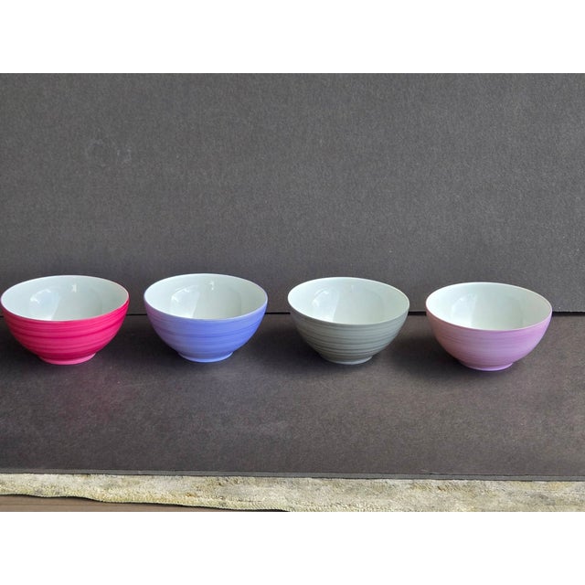 Ceramic Hand Painted Porcelain Bowls by Marie Daâge for Royal Limoges, Set of 4 For Sale - Image 7 of 12