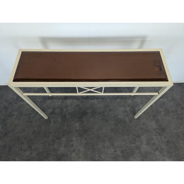Contemporary Modern Console Table in Wood and Metal For Sale - Image 3 of 8