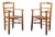 French Straw Armchairs in the style of Charlotte Perriand, 1960s For Sale