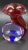 Contemporary Vintage 1990s Young and Constantin Murano Style Blown Glass Vase in Red, Clear and Blue With Controlled Bubbles For Sale - Image 3 of 7