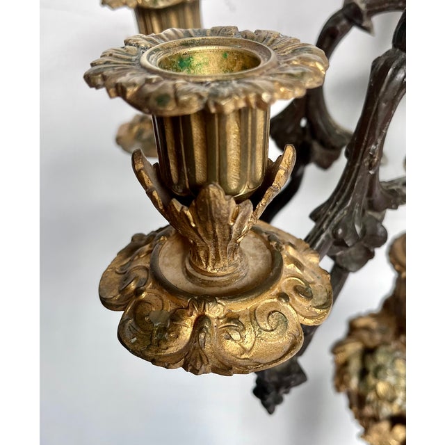 19th Century French Louis XVI Style Figural Bronze and Marble Candelabra - A Pair For Sale - Image 12 of 18