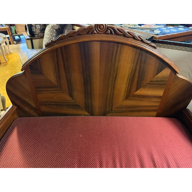 Charming Vintage Art Deco Sunburst Bench For Sale - Image 4 of 8