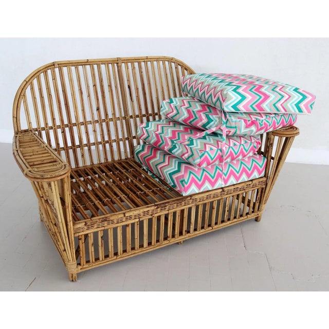 Italian Bamboo and Rattan Sofa For Sale - Image 13 of 18