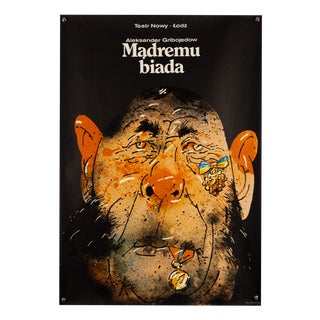 Woe to Madremu Theater Poster by Waldemar Swierzy, 1970s For Sale