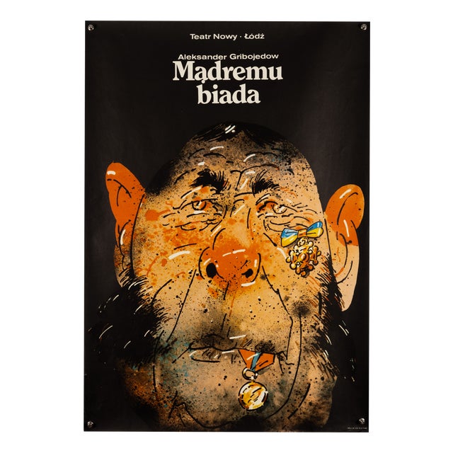 Woe to Madremu Theater Poster by Waldemar Swierzy, 1970s For Sale