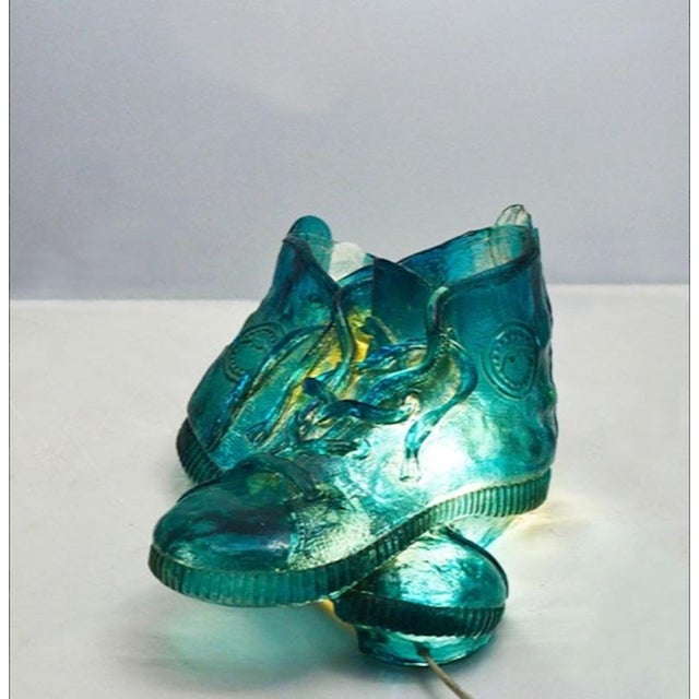 Blue Resin Table Lamp from Lisola Che Non Cè, 1970s For Sale - Image 8 of 11