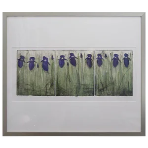 Scott Olson "Iris Spring" Watercolor Painting on Paper