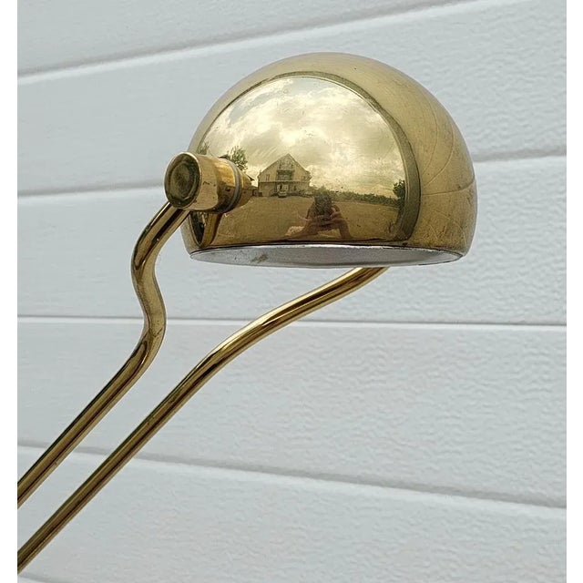 Mid-Century Modern Adjustable Brass Floor Lamp from Fischer, Germany, 1960s For Sale - Image 4 of 9