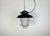- Vintage industrial lamp made by Elektrosvit in former Czechoslovakia during the 1960s - Black enamel shade with white...
