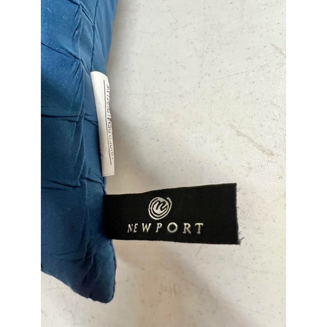 Vintage Blue Feather Pillow by Newport For Sale In West Palm - Image 6 of 6