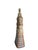 Brutalist stoneware table lamp by Bernard Rooke. Known as a "totem lamp," it features a distinctive architectural form...