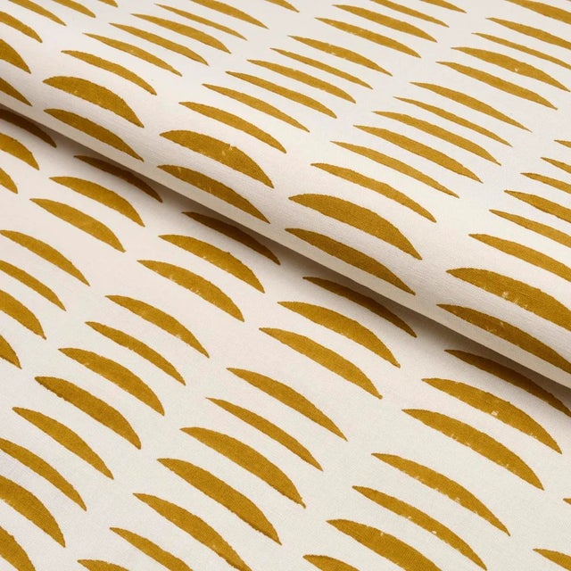 Schumacher X Hadiya Williams Parable Hand Block Fabric In Ginger For Sale - Image 11 of 12