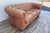 Vintage Distressed Leather Chesterfield Sofa | Made in Canada | Camel Brown | Circa 1990s For Sale - Image 4 of 18