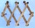 1920s French Antique Faux Bamboo Accordion Hat & Coat Rack For Sale - Image 4 of 6