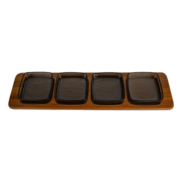 Danish Tray with Serving Bowls from Digsmed, 1960s, Set of 5 For Sale