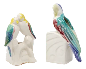 Vintage Palm Beach Regency Parakeet and Parrot Planters - Set of 2