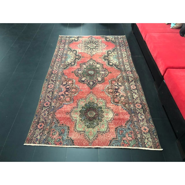 Vintage Anatolian Rug in Cotton & Wool, in Flawless conditions. Designed 1960 to 1969