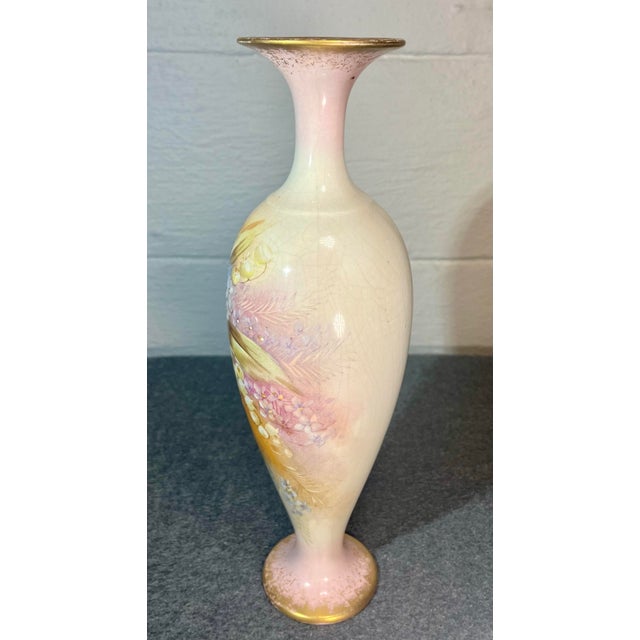 Antique White Late 20th Century Imperial Bonn Hand Painted Porcelain Vase For Sale - Image 8 of 11