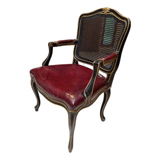 Mid-20th-Century Louis XV–style Armchair by John Widdicomb Co. Of Grand Rapids, Michigan, Retaining Its Original Manufacturer’s Identification. For Sale