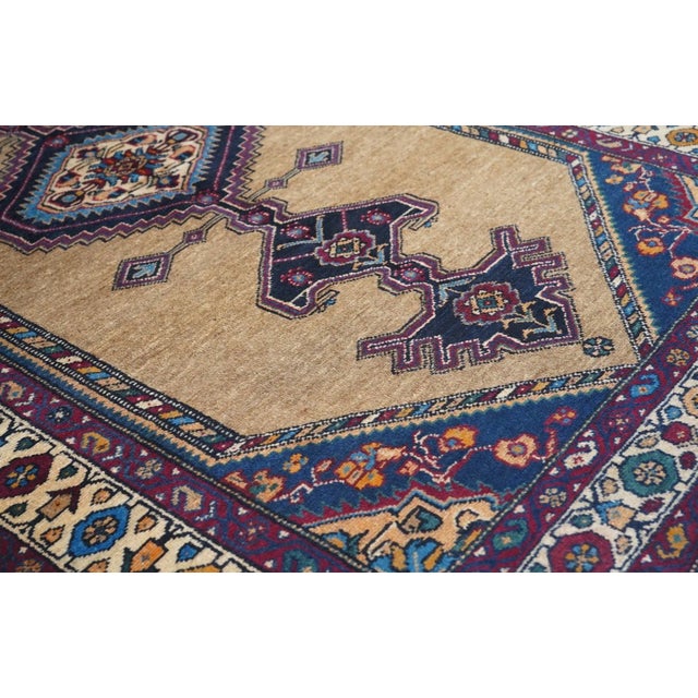 Antique Bidjar Rug 4'6'' x 7'3'' For Sale - Image 10 of 12