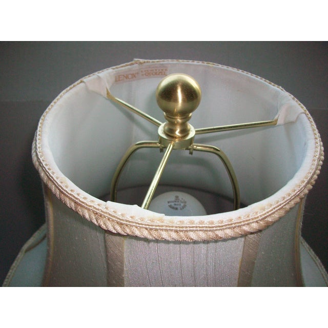 Lenox by Quoizel Reticulated Pierced Porcelain Brushed Brass Table Lamp