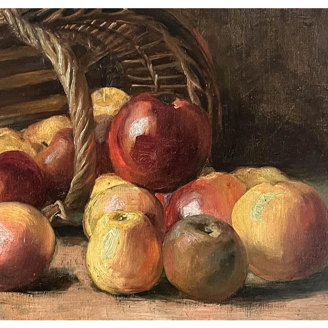 1901 French Fruit Still Life Oil Painting For Sale - Image 4 of 6