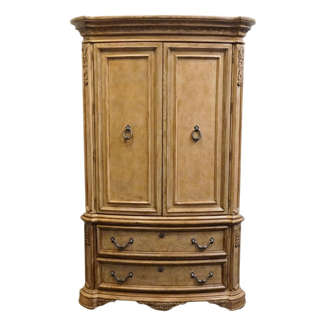 American Drew Maple Old World Mediterranean 53" Media Cabinet Armoire 121-270 / 121-271 For Sale