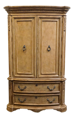 American Drew Maple Old World Mediterranean 53" Media Cabinet Armoire 121-270 / 121-271