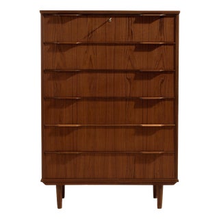 Teak Dresser with 6 Drawers, 1960s For Sale