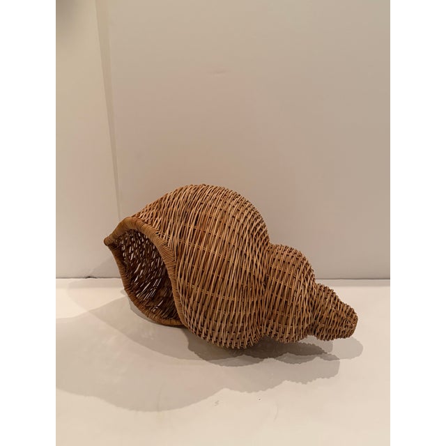 Monumental Woven Rattan Shell Form Sculpture For Sale - Image 14 of 15