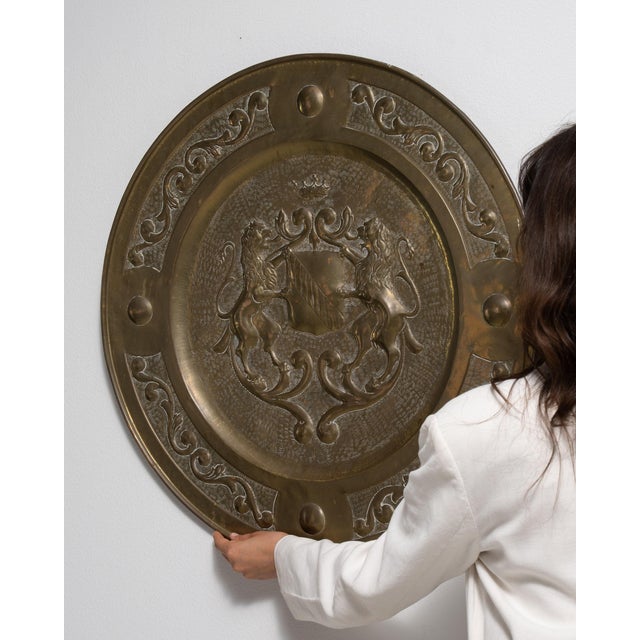 Metal Early 20th Century France Brass Plate For Sale - Image 7 of 15