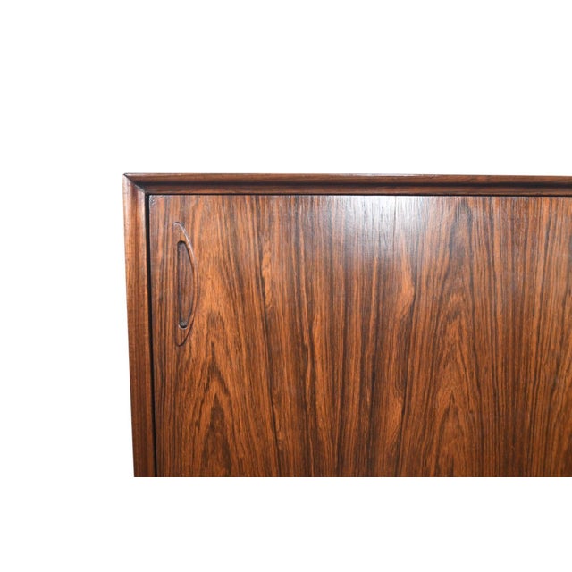 Mid 20th Century Mid 20th Century Danish Modern Low Brazilian Rosewood Credenza For Sale - Image 5 of 11