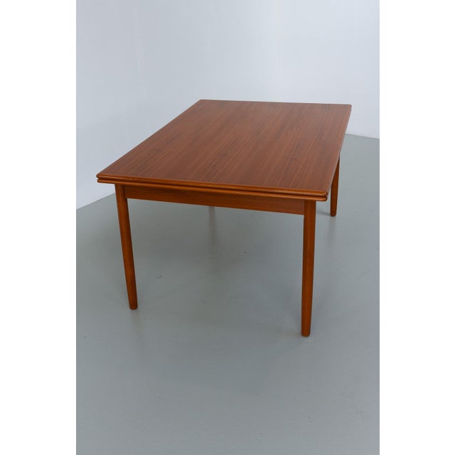 Wood Danish Mid-Century Extendable Teak Dining Table, 1960s For Sale - Image 7 of 18