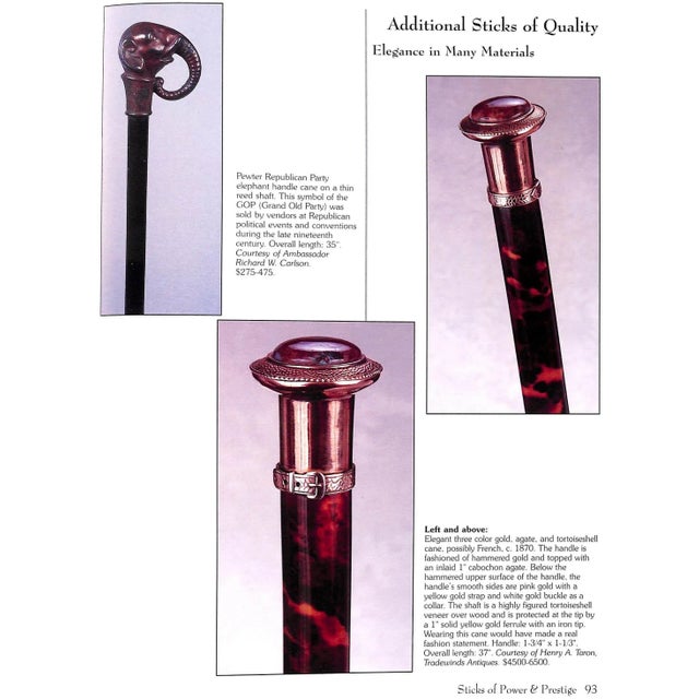 "Canes and Walking Sticks: A Stroll Through Time and Place" 2004 Snyder, Jeffrey B. For Sale - Image 11 of 12