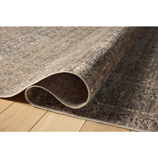 Loloi Rugs Amber Lewis x Loloi Molly Navy / Blush 18" x 18" Sample Rug For Sale - Image 4 of 8