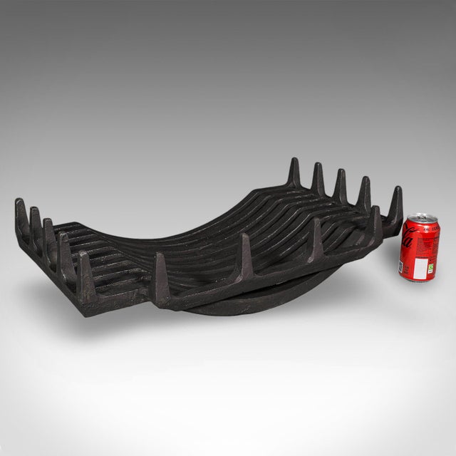 Metal Antique Fireplace Hearth Set, English, Fire Basket, Andirons, Victorian, c.1870 For Sale - Image 7 of 10