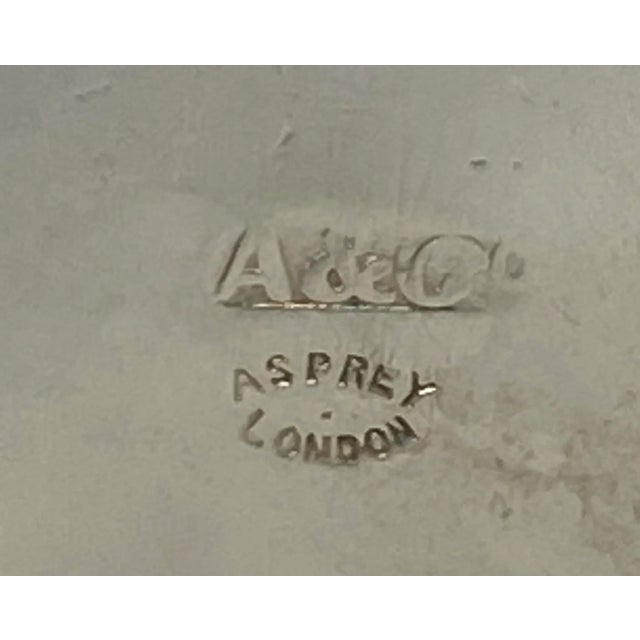 Vintage 1930’s English Art Deco Asprey & Co. Silver Plate Hot Milk/Water Jug With Monogram For Sale - Image 9 of 12