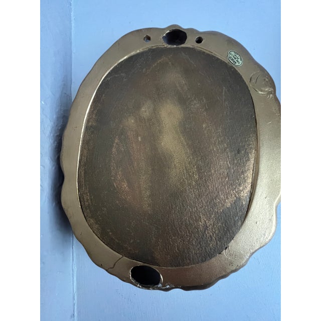 Vintage Ardco Cherub Wall Plaques Gold Rococo Putti Art Set of 2 Hollywood Regency Decor Black Velvet Japan For Sale - Image 4 of 12