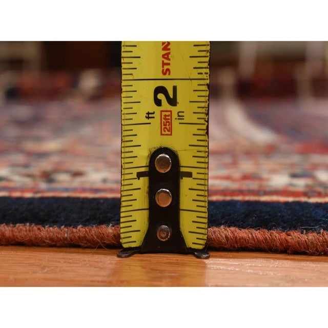 1910 12'6"x20'1" Midnight Blue Antique Persian Bijar Wool Hand Knotted Oversized Rug For Sale - Image 10 of 10