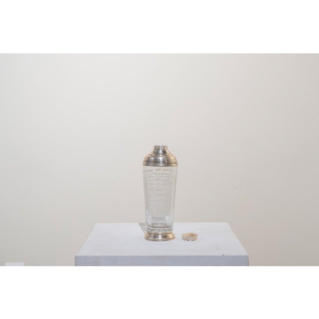 Silver and Glass Cocktail Shaker, 1940s For Sale - Image 11 of 11