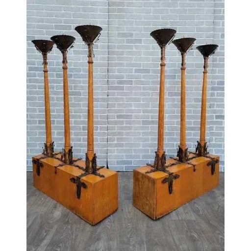 Gothic Antique English Gothic Removable Candle Torch Set - Pair For Sale - Image 3 of 10