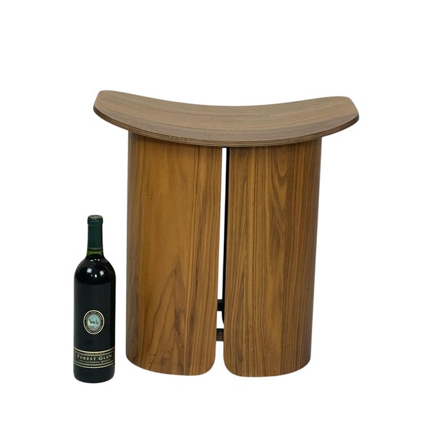 Contemporary Pair of Ligne Roset San Stools, Studio Klass – Walnut Bentwood For Sale - Image 3 of 12