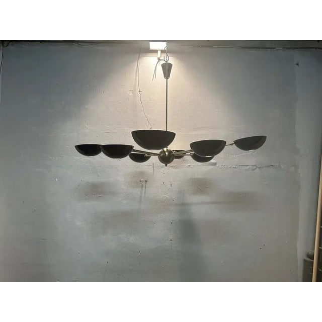 Chandelier in Brass, 1970s For Sale - Image 3 of 12