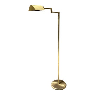 1980s Brass Pharmacy Floor Lamp Holtkötte , Adjustable Germany For Sale