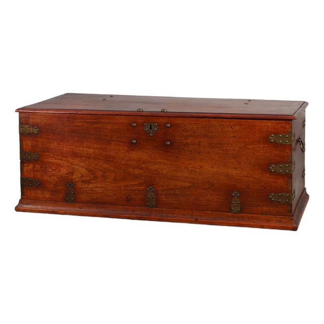 Antique 19th Century Dutch Teak Blanket Chest, Netherlands For Sale